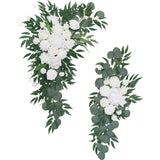 Maxbell Artificial Flower Swag Backdrop Hanging Wedding Arch Wreath for Wedding Wall