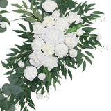 Maxbell Artificial Flower Swag Backdrop Hanging Wedding Arch Wreath for Wedding Wall