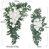 Maxbell Artificial Flower Swag Backdrop Hanging Wedding Arch Wreath for Wedding Wall