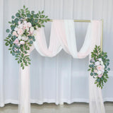 Maxbell 2x Artificial Floral Swag Door Wreath Home Rose Backdrop Wedding Arch Flower