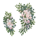 Maxbell 2x Artificial Floral Swag Door Wreath Home Rose Backdrop Wedding Arch Flower
