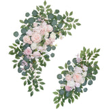 Maxbell 2x Artificial Floral Swag Door Wreath Home Rose Backdrop Wedding Arch Flower