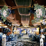 Maxbell 2x Artificial Floral Swag Door Wreath Home Rose Backdrop Wedding Arch Flower