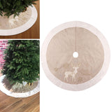 Maxbell Tree Skirt Xmas Tree Ornaments Burlap Snowflake for Garden Hotel