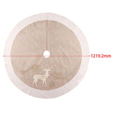 Maxbell Tree Skirt Xmas Tree Ornaments Burlap Snowflake for Garden Hotel