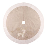 Maxbell Tree Skirt Xmas Tree Ornaments Burlap Snowflake for Garden Hotel