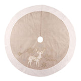 Maxbell Tree Skirt Xmas Tree Ornaments Burlap Snowflake for Garden Hotel