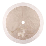 Maxbell Tree Skirt Xmas Tree Ornaments Burlap Snowflake for Garden Hotel