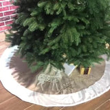 Maxbell Tree Skirt Xmas Tree Ornaments Burlap Snowflake for Garden Hotel