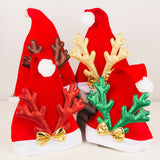 Maxbell Christmas Hat Photo Prop Antler Hat for Apparel Accessories Halloween Red