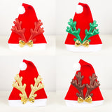 Maxbell Christmas Hat Photo Prop Antler Hat for Apparel Accessories Halloween Red