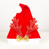 Maxbell Christmas Hat Photo Prop Antler Hat for Apparel Accessories Halloween Red