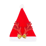 Maxbell Christmas Hat Photo Prop Antler Hat for Apparel Accessories Halloween Red