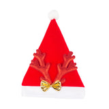 Maxbell Christmas Hat Photo Prop Antler Hat for Apparel Accessories Halloween Red