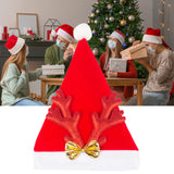 Maxbell Christmas Hat Photo Prop Antler Hat for Apparel Accessories Halloween Red