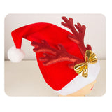 Maxbell Christmas Hat Photo Prop Antler Hat for Apparel Accessories Halloween Red