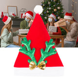 Maxbell Christmas Hat Photo Prop Antler Hat for Apparel Accessories Halloween Green