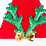 Maxbell Christmas Hat Photo Prop Antler Hat for Apparel Accessories Halloween Green