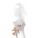 Maxbell Chair Back Flower Aisle Bench Floral with Ribbons for Wedding Ceremony Party Pink