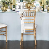 Maxbell Chair Back Flower Aisle Bench Floral with Ribbons for Wedding Ceremony Party Pink