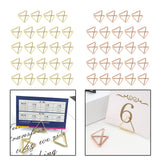 Maxbell 24x Place Card Holder for Desk Display Card Name Stand Wedding Food Signs Gold