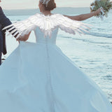Maxbell Fairy Wings Cosplay Accessories Wedding Fancy Dress Birthday Decoration White