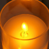 Maxbell 3 Pieces Flickering Flameless Candles for Centerpiece Home Party Brown