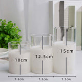 Maxbell 3 Pieces Flickering Flameless Candles for Centerpiece Home Party Clear