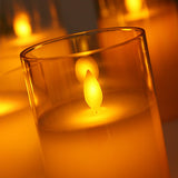 Maxbell 3 Pieces Flickering Flameless Candles for Centerpiece Home Party Gray