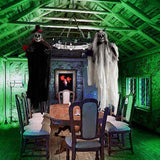Maxbell Scary Hanging Skeleton Decoration Wreath for Haunted Party Wall Bride