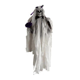 Maxbell Scary Hanging Skeleton Decoration Wreath for Haunted Party Wall Bride