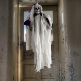 Maxbell Scary Hanging Skeleton Decoration Wreath for Haunted Party Wall Bride