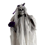 Maxbell Scary Hanging Skeleton Decoration Wreath for Haunted Party Wall Bride