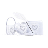 Maxbell 4 Pieces Flower Girl Basket Wedding Pen Decoration Beautiful for Celebration