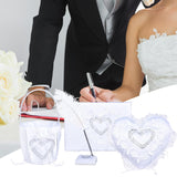 Maxbell 4 Pieces Flower Girl Basket Wedding Pen Decoration Beautiful for Celebration