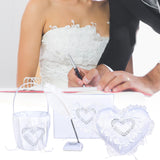 Maxbell 4 Pieces Flower Girl Basket Wedding Pen Decoration Beautiful for Celebration