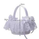 Maxbell Rose Shaped Flower Girl Basket Wedding Multifunctional Accessory Decoration