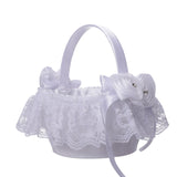 Maxbell Rose Shaped Flower Girl Basket Wedding Multifunctional Accessory Decoration