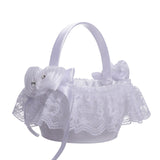 Maxbell Rose Shaped Flower Girl Basket Wedding Multifunctional Accessory Decoration