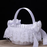 Maxbell Rose Shaped Flower Girl Basket Wedding Multifunctional Accessory Decoration