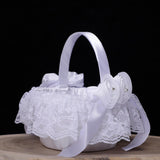 Maxbell Rose Shaped Flower Girl Basket Wedding Multifunctional Accessory Decoration