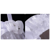 Maxbell Rose Shaped Flower Girl Basket Wedding Multifunctional Accessory Decoration