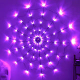 Maxbell Halloween Spider Web Fairy Lights String Solar Lamps Purple Lighting for Party
