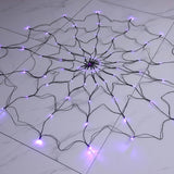 Maxbell Halloween Spider Web Fairy Lights String Solar Lamps Purple Lighting for Party
