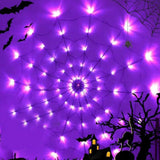 Maxbell Halloween Spider Web Fairy Lights String Solar Lamps Purple Lighting for Party