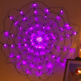 Maxbell Halloween Spider Web Fairy Lights String Solar Lamps Purple Lighting for Party