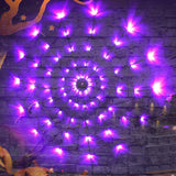 Maxbell Halloween Spider Web Fairy Lights String Solar Lamps Purple Lighting for Party