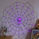 Maxbell Halloween Spider Web Fairy Lights String Solar Lamps Purple Lighting for Party