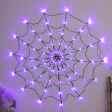 Maxbell Halloween Spider Web Fairy Lights String Solar Lamps Purple Lighting for Party