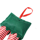 Maxbell Christmas Elf Santa Claus Legs Ornament for Festival Party Accessories green